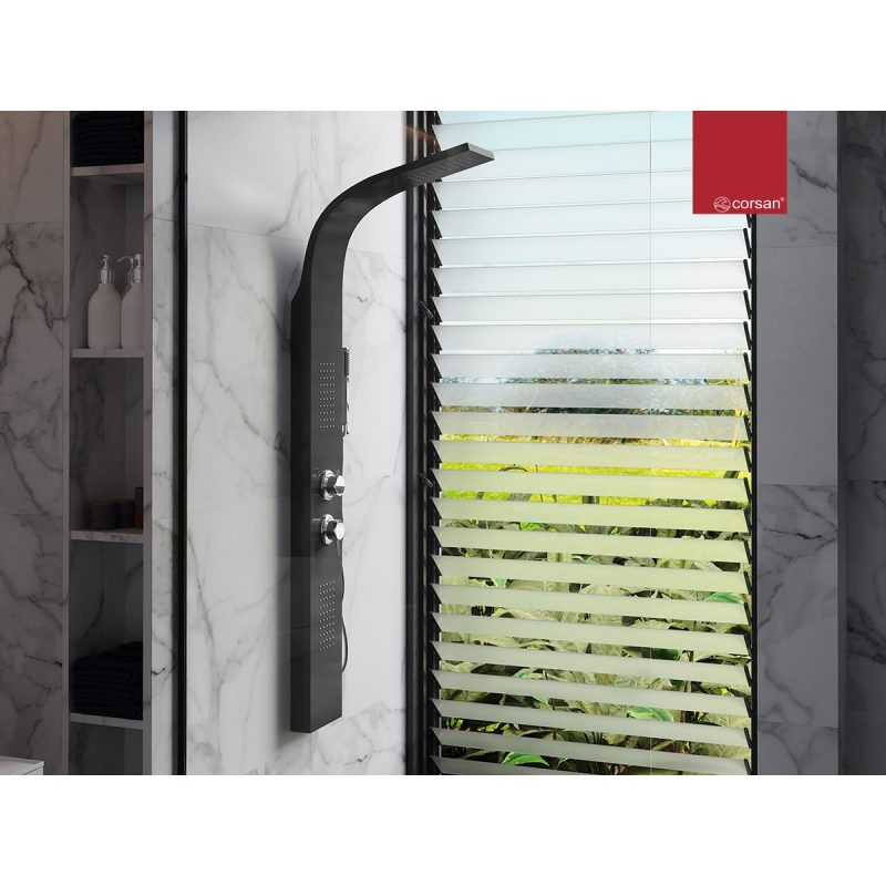 Panel prysznicowy Corsan Alto A017 czarny