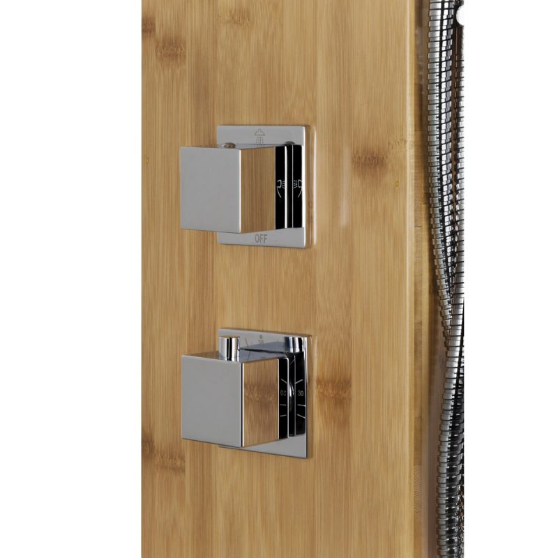 Panel prysznicowy Corsan Bao B022 bambusowy z baterią mieszaczową