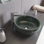 PRIORI umywalka ceramiczna średnica 42 cm kolor zielony